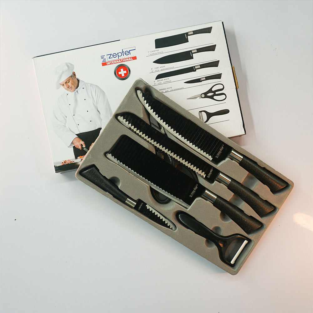 Zepter 6-Piece Knife Set – আলাদা আলাদা ছুরি খুঁজতে বিরক্ত? এক সেটেই সব সমাধান