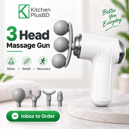 3 Head Massage Gun Portable Multi-Head Design 9 Replaceable Head  Fascia Gun