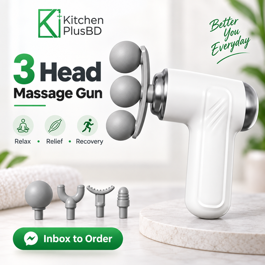 3 Head Massage Gun Portable Multi-Head Design 9 Replaceable Head  Fascia Gun