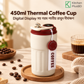 Portable Coffee Thermal Cup Stainless Steel Vacuum Flask With Digital Display