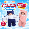 Original Chinese Imported Baby Blanket (২ পিচ ব্লু+পিংক)