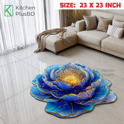 3D Soft Non Slip Floor Mat Rose 004