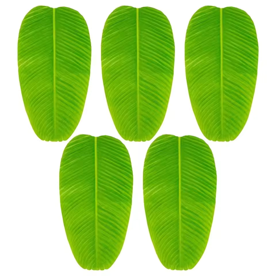 12Pcs Heat Resistant Banana Leaf Table Mat – Waterproof & Anti-Skid