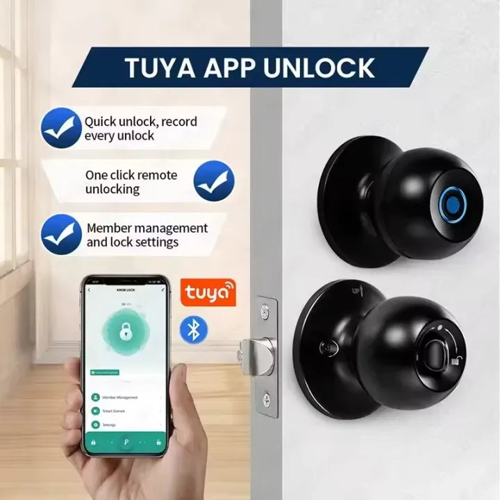 Smart Fingerprint Door Lock with Tuya App Control