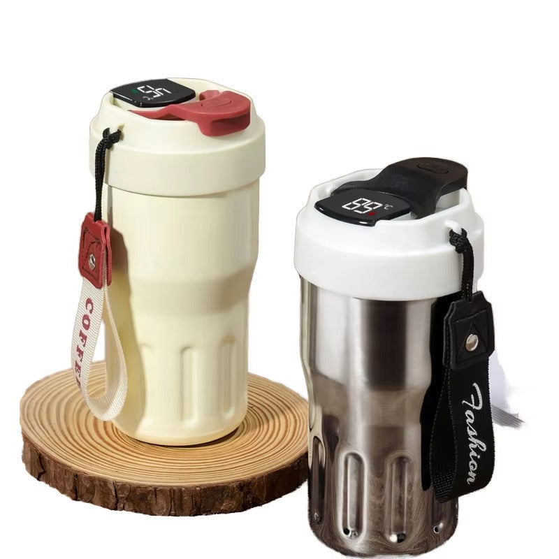 Portable Coffee Thermal Cup Stainless Steel Vacuum Flask With Digital Display