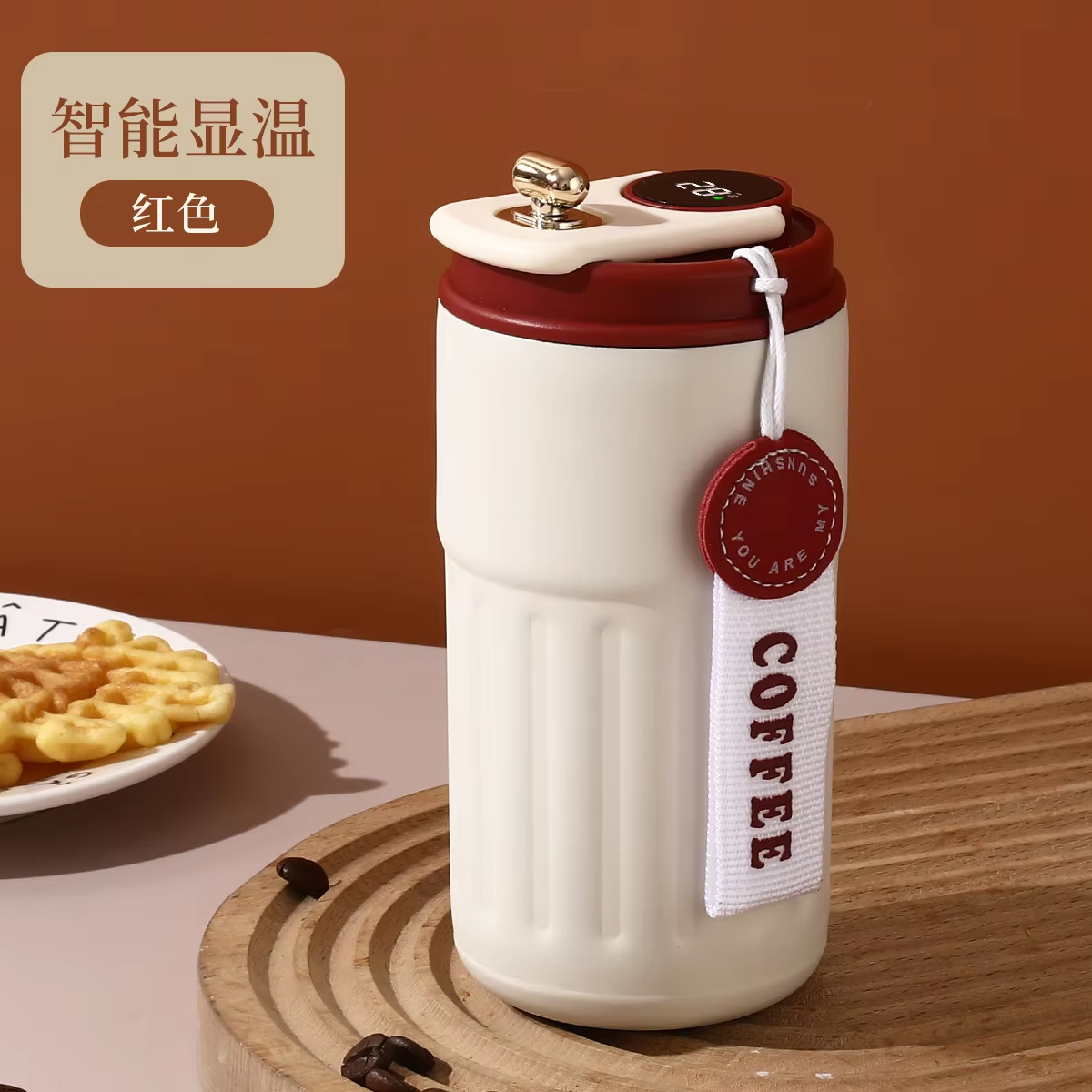 Portable Coffee Thermal Cup Stainless Steel Vacuum Flask With Digital Display
