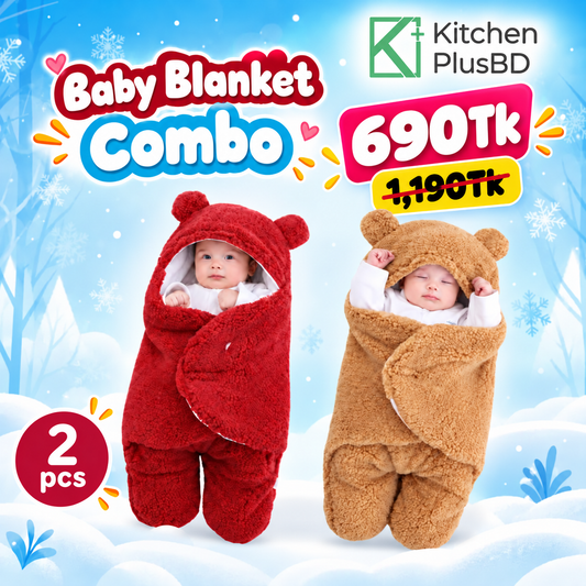 Original Chinese Imported Baby Blanket Baby Blanket 2Pcs (Red+Brown)