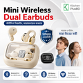 Q10 2in1 Couple Premium LED TWS Wireless Earbuds (ANC & LED Digital Display)