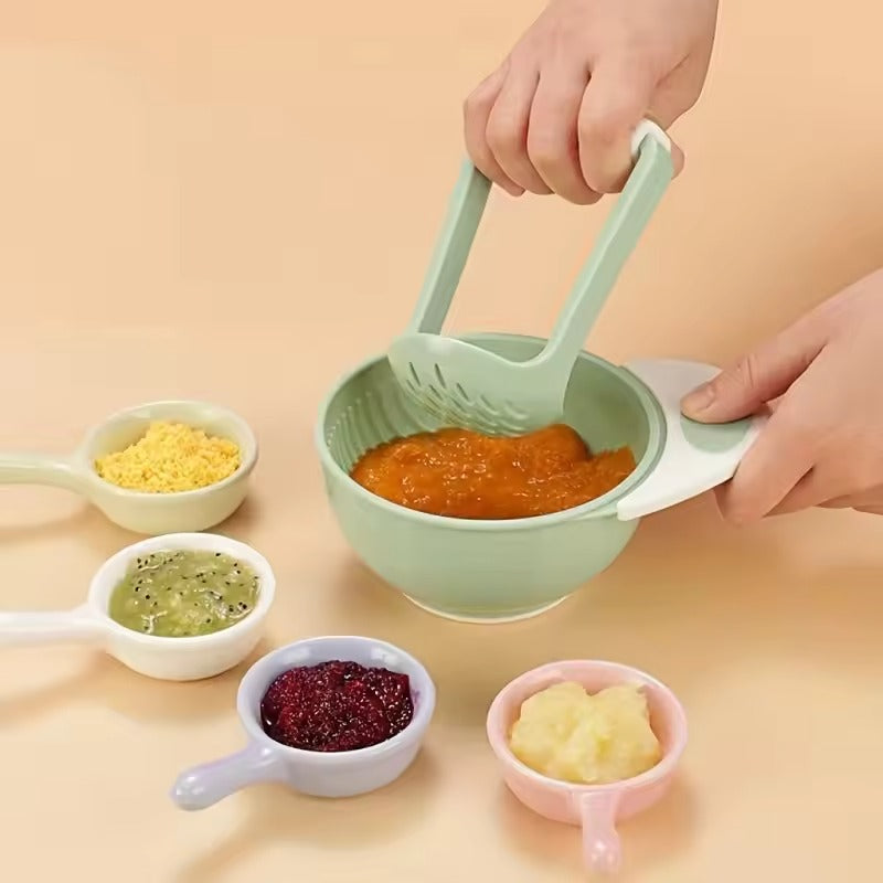 5-in-1 Baby Feeding Essentials Combo – Bowl, Spoon, Feeder & Masher