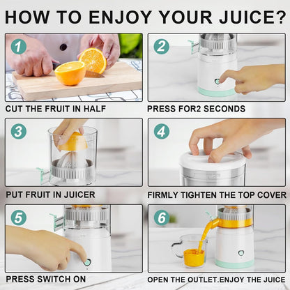 Rechargeable Citrus Juicer Machine Orange Lemon  Fruit Press Portable Juicer