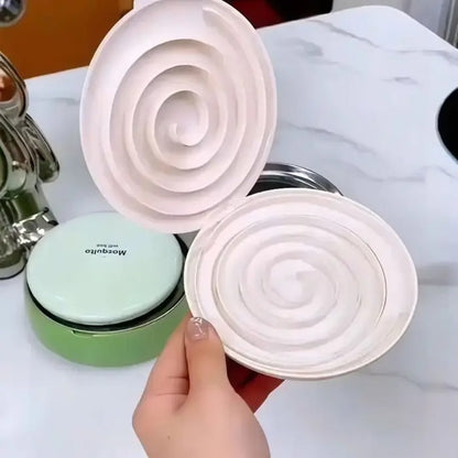 Fireproof Creative Sandalwood Coil Holder Box With Cover Lid