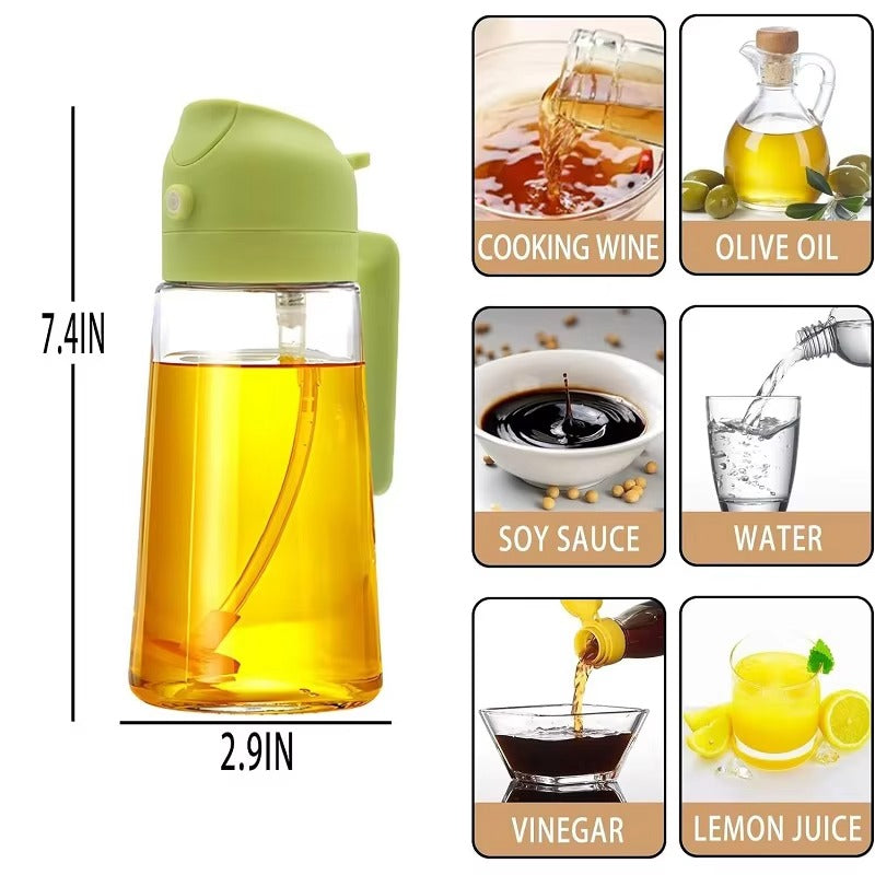 2-in-1 Oil Spray Bottle Oil Dispenser