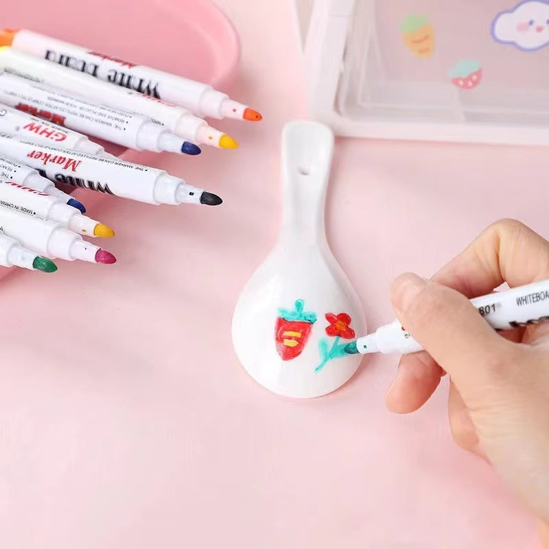 12 Colors Magical Water Floating Markers Pen With Spoon Magic Water Floating Pen Set