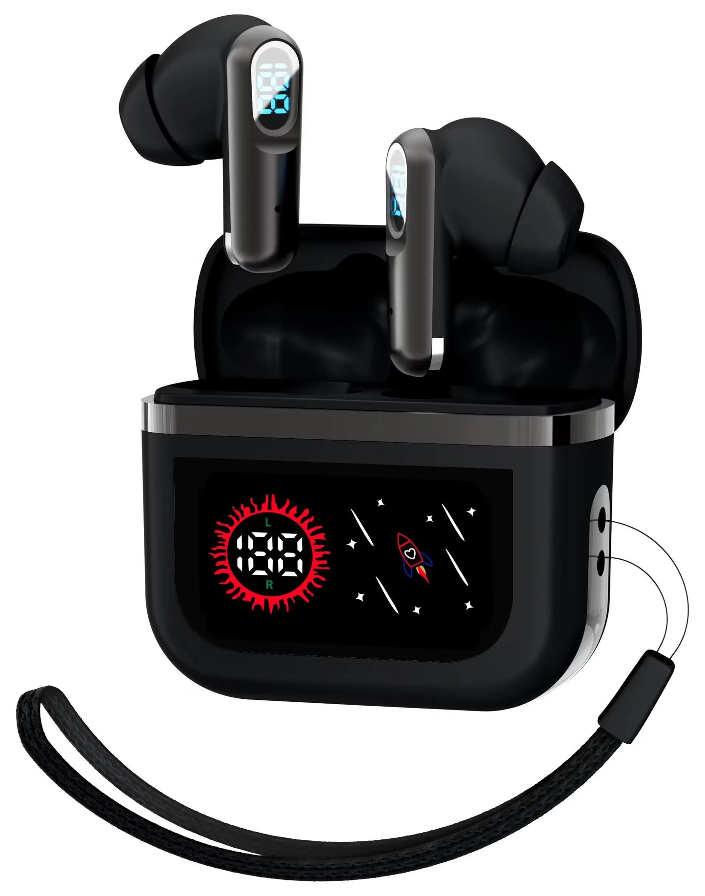 J61 TWS Bluetooth 5.4 LED Gaming Earbuds